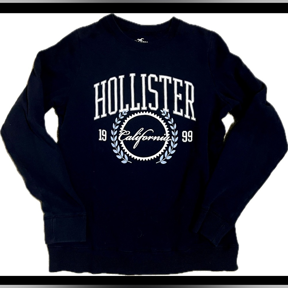 Hollister Crew Neck Sweatshirt - Navy - Medium
